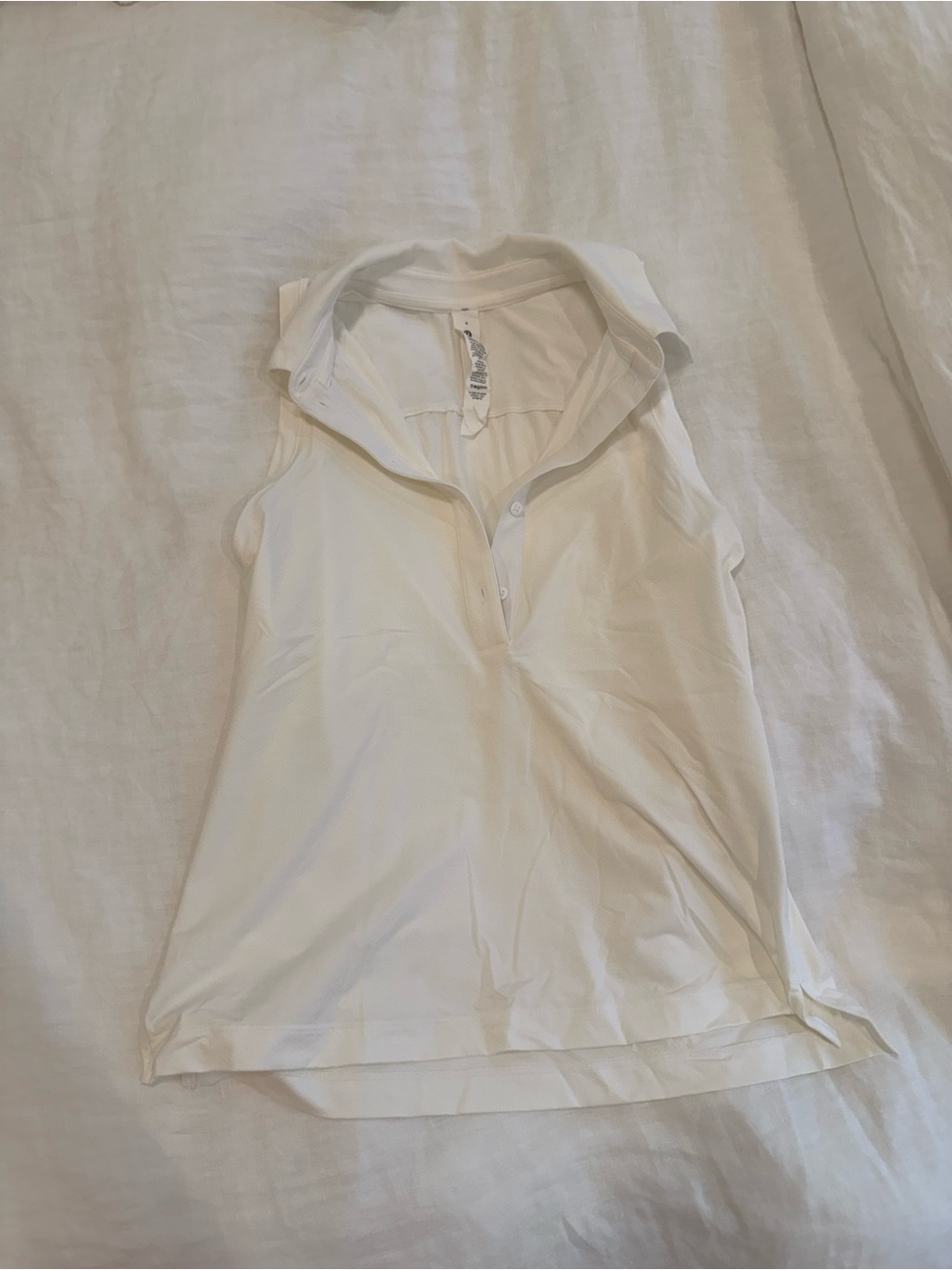lululemon athletica White Sleeveless Polo Tank